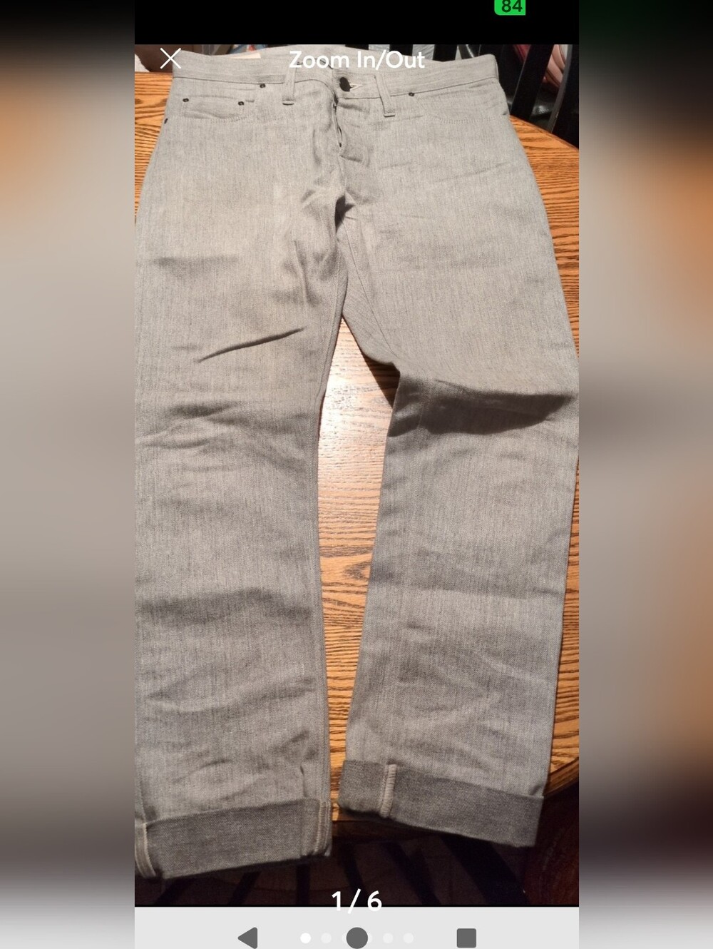 Shockoe artelier gray denim jeans